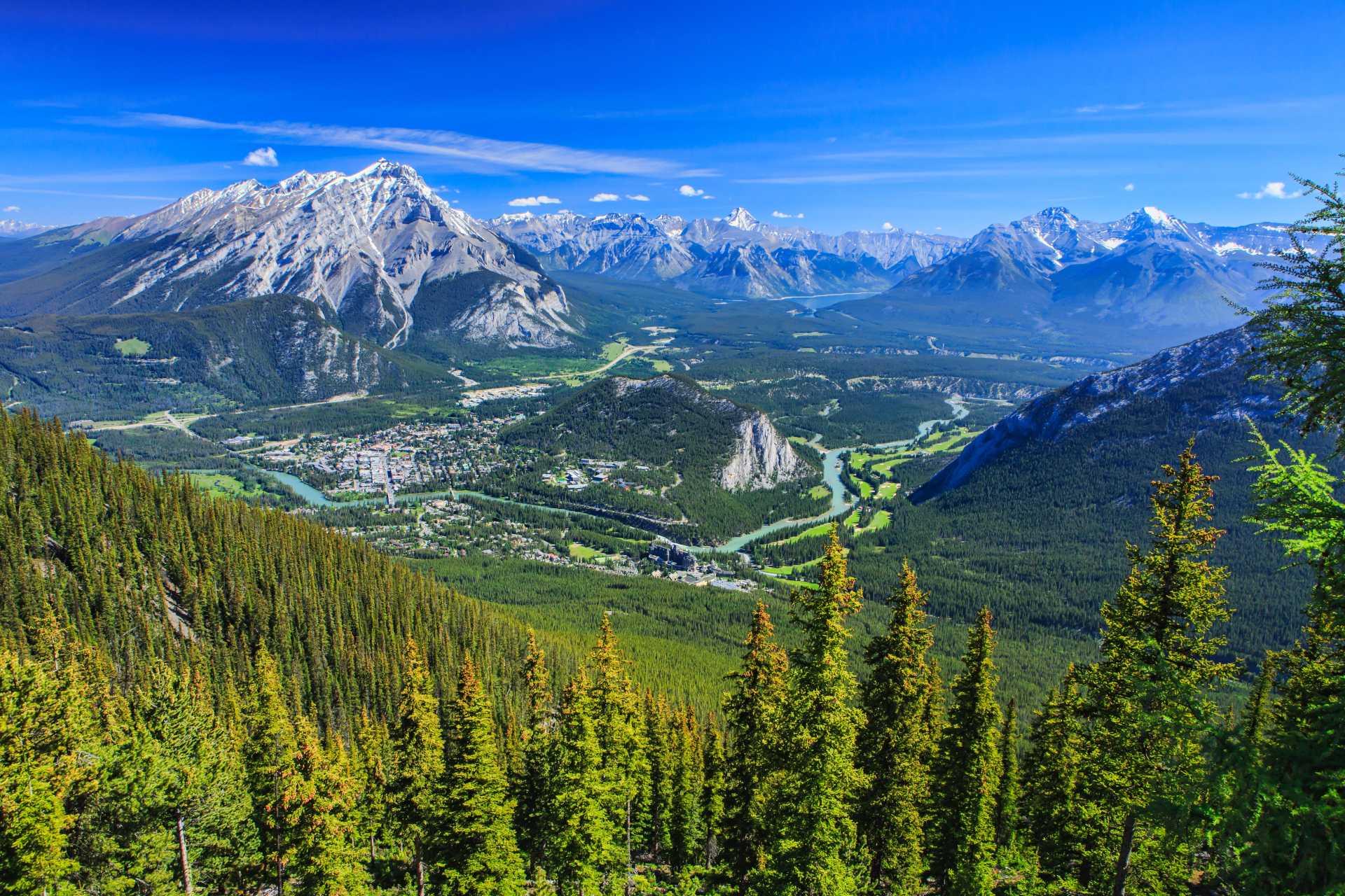 Banff Townsite in the summer months